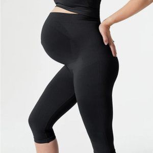 BLANQI Maternity Belly Support Crop Leggings - Black / Small